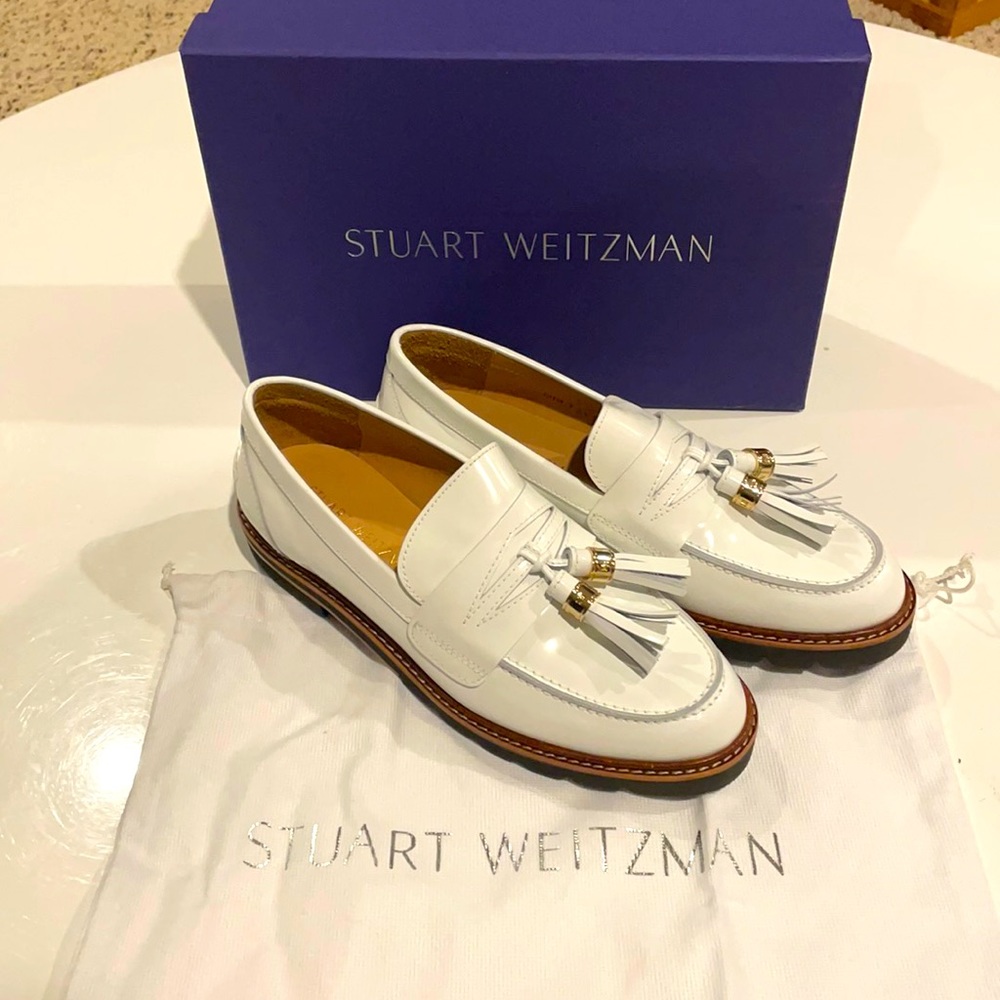Stuart Weizmann Manila Bianco Mirror Shoes